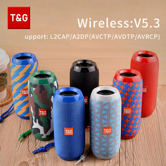 Bluetooth Speaker TG117 Portable TWS Sound Box Waterproof Loudspeaker Outdoor Stereo Surround Speakers Support TF FM Radio