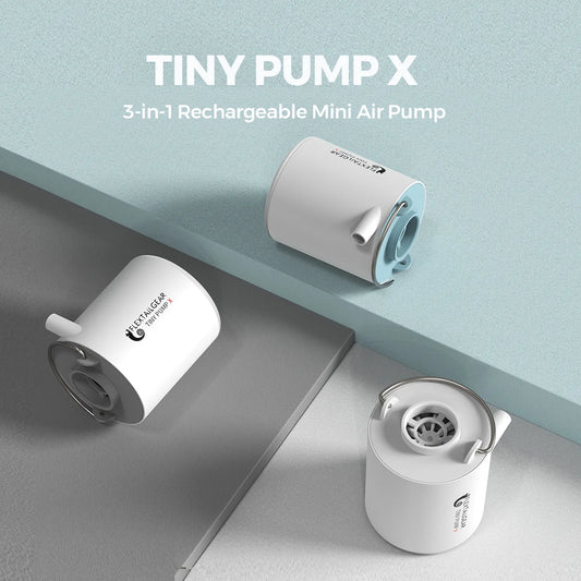 FLEXTAIL TINY PUMP X - Portable Camping Air Pump with 1300Mah Battery Rechargeable for Pool Floats Air Mattress Vacuum Bags
