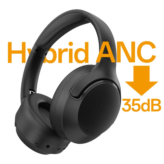 Hybrid Active Noise Cancelling Headphones, Wireless over Ear Bluetooth Headsets ANC,APP Custom Eq,Deep Bass, Comfort Ear Cups