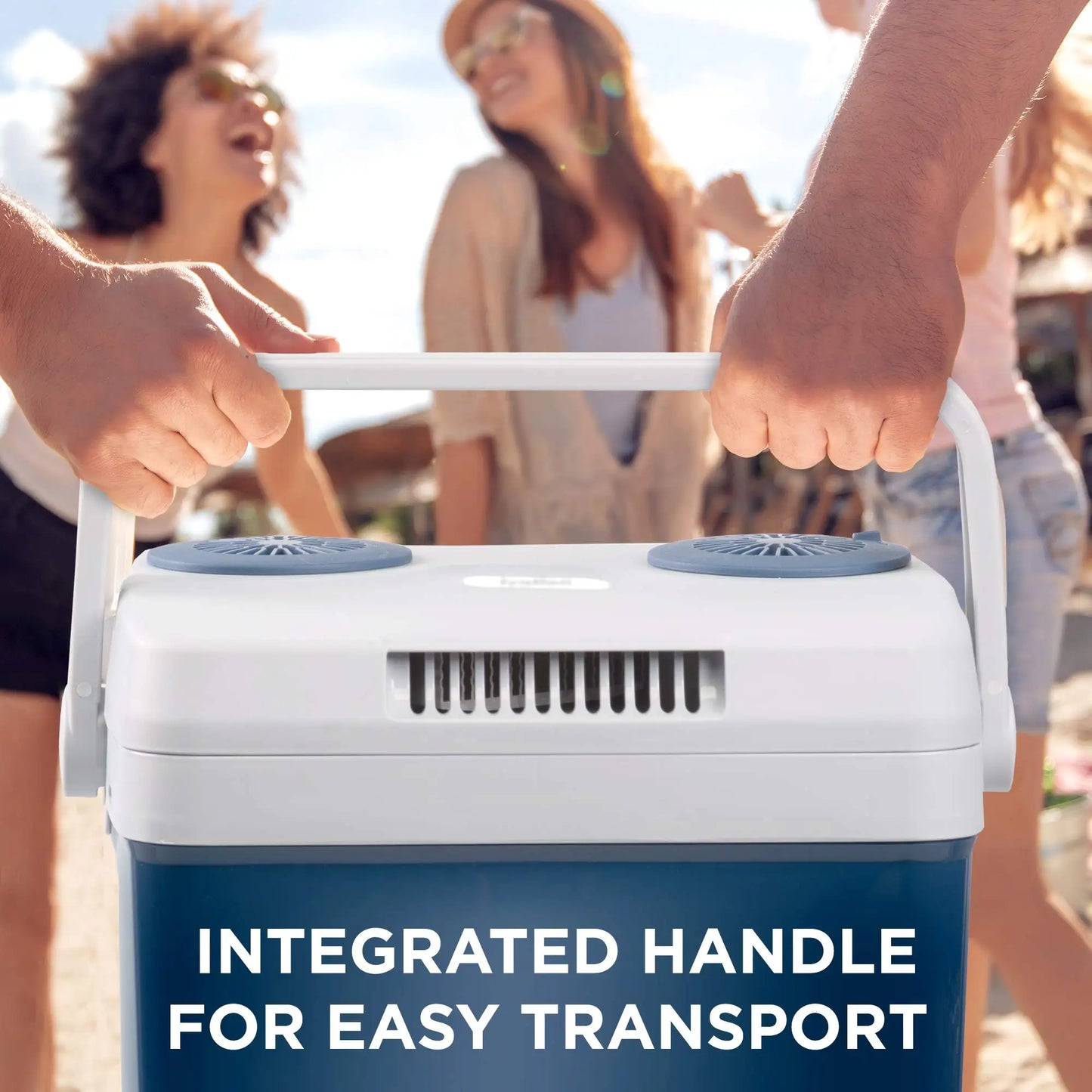 Electric Cooler & Warmer, 25 L Portable Thermoelectric 12 Volt Cooler with Handle