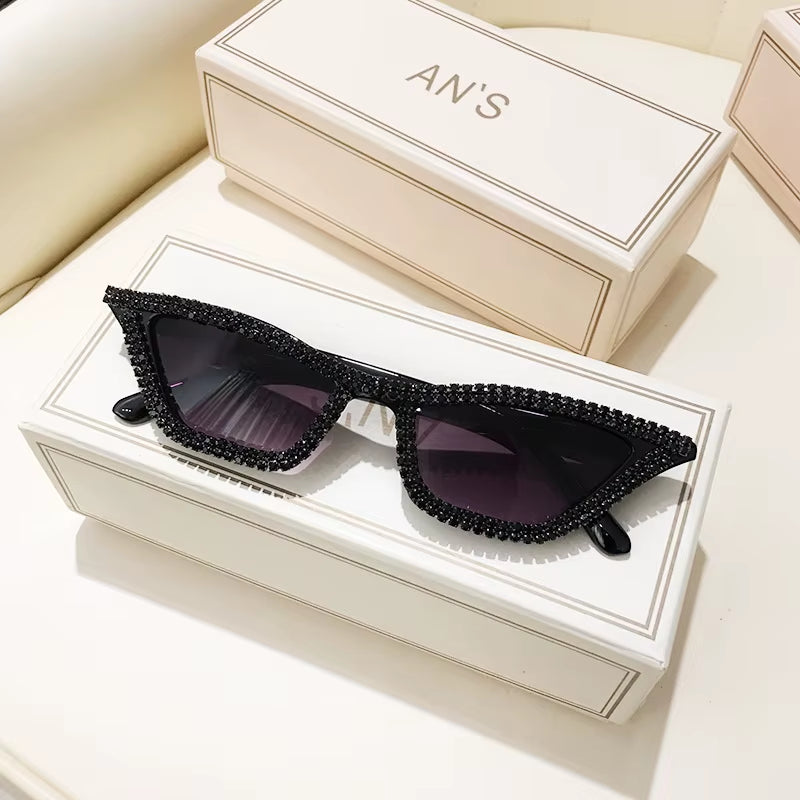 1PC Rhinestone Sunglasses Party Glasses Cat Eye Sunglasses Cat Eye Glasses Eyewear for Women Men Bar Sunglasses
