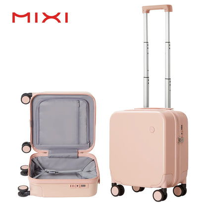 MIXI 14 Inch Underseat Carry on Luggage Lightweight Mini Suitcase PC Small Kids Bag TSA Lock Travel Suit Case Spinner Wheels