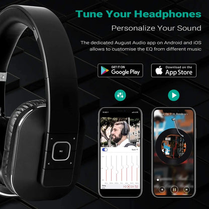 EP650 Bluetooth Wireless Headphones with Mic/Multipoint/Nfc over Ear Bluetooth 4.2 Stereo Music Aptx Headset for Tv,Phone