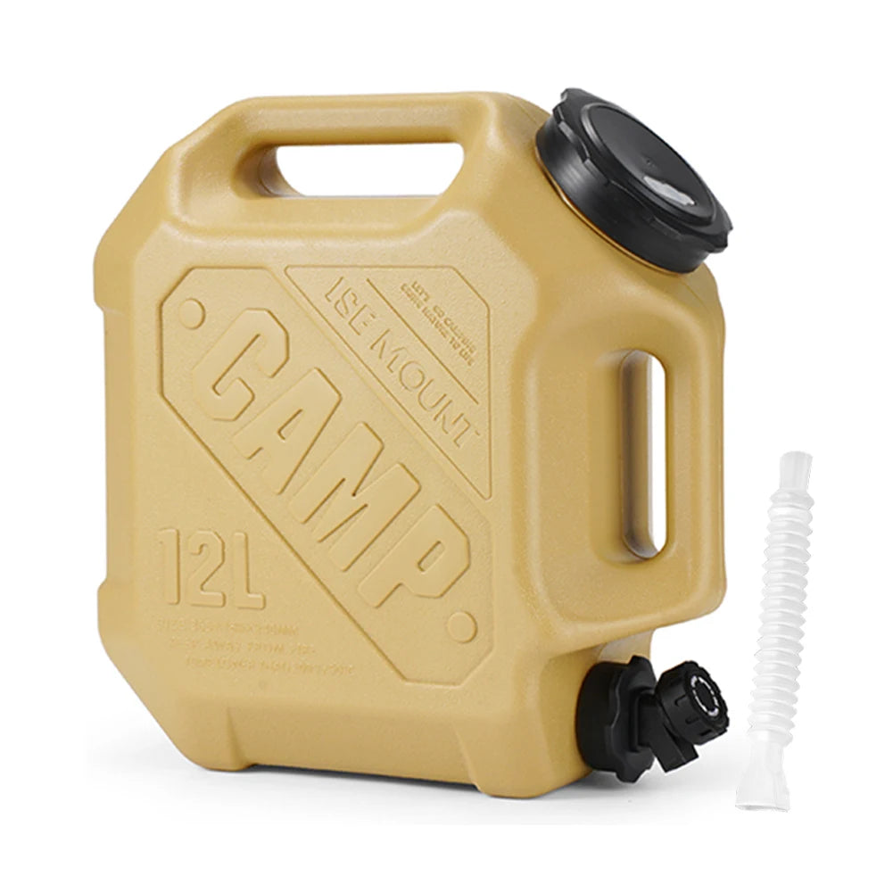 12L Camping Water Jug Leak-Proof Water Storage Container Large Capacity Water Dispenser Carrier for Vehicle Car Camping