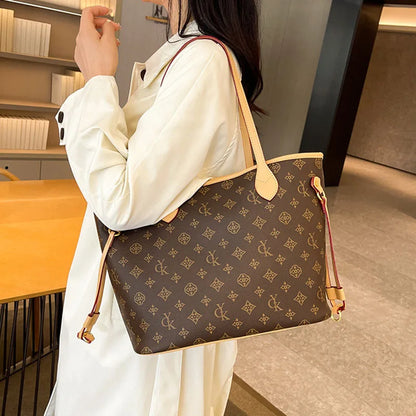 Fashionable Women'S Bags, Printed Tote Bags, High-End Versatile Handbags, Portable Shoulder Bags, Large-Capacity Casual Bags, Commuting and Shopping Bags