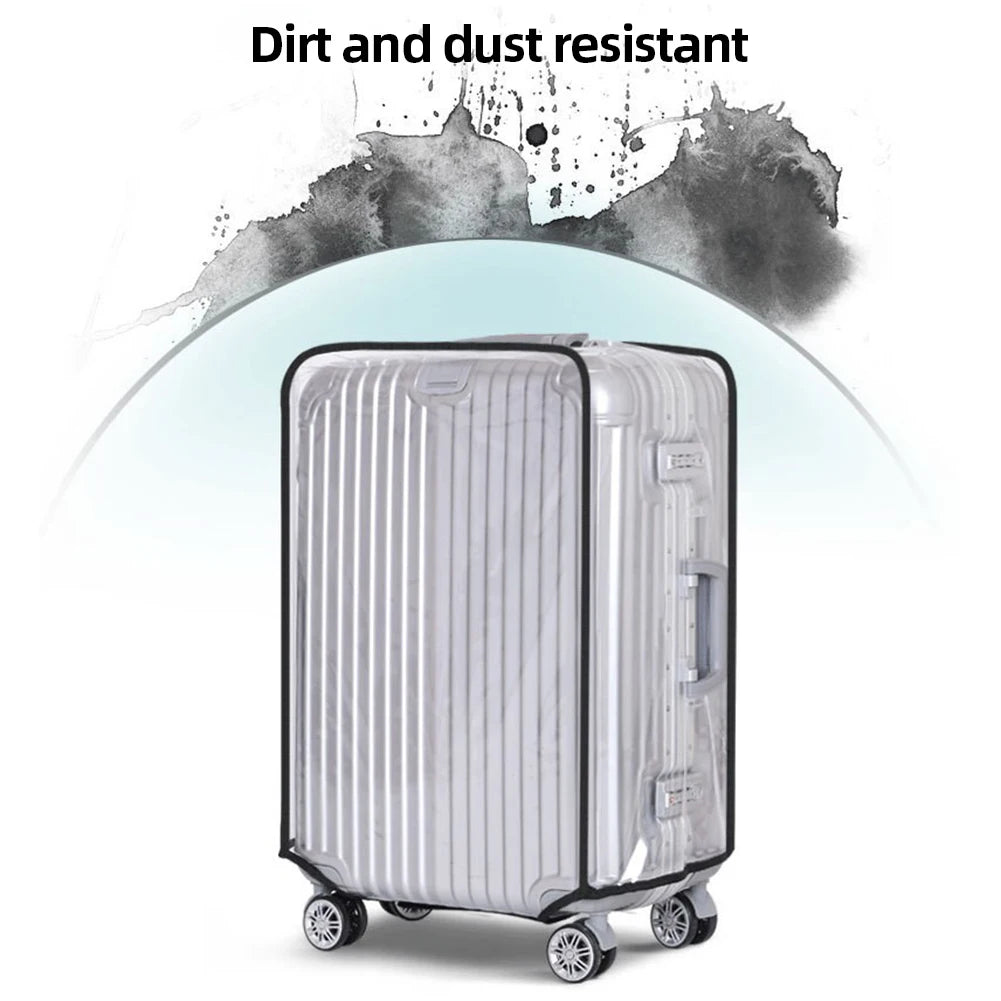 18-30Inch Clear Suitcase Cover Protector PVC Protective Suitcase Cover Wear-Resistant Outer Cover Transpare for Wheeled Suitcase