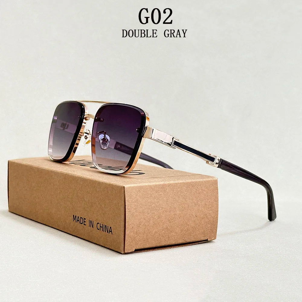 New Sunglasses for Men Luxury Fashion Glasses Sunscreen Square Sunglasses Women Trendy Vintage Gafas De Sol Hombre Zonnebril Su