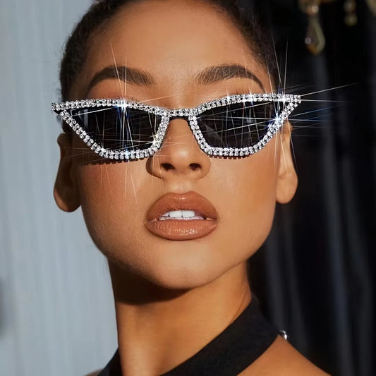 1PC Rhinestone Sunglasses Party Glasses Cat Eye Sunglasses Cat Eye Glasses Eyewear for Women Men Bar Sunglasses
