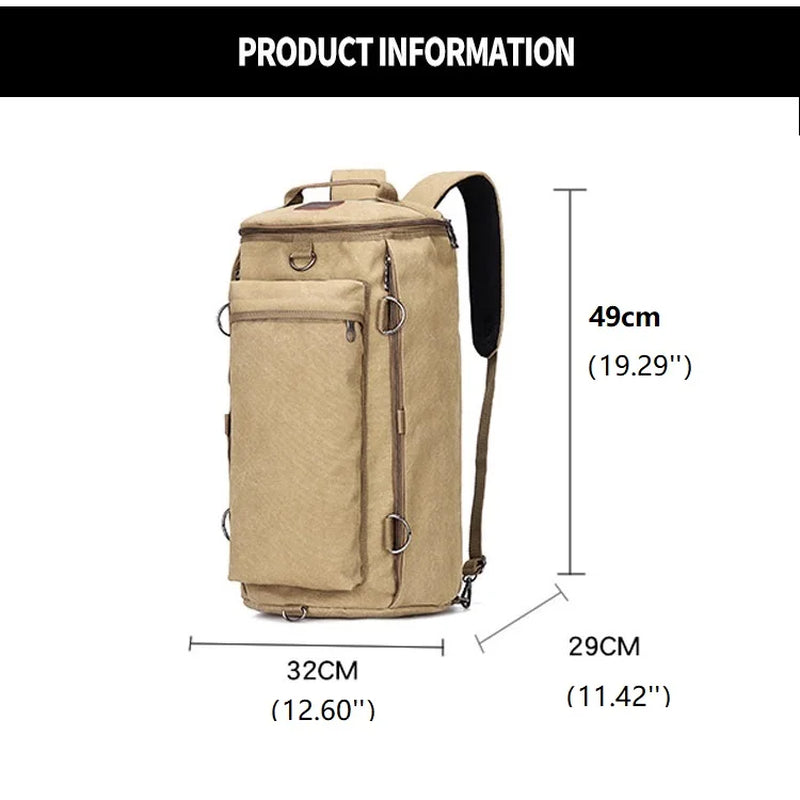 Preppy Style School Backpack Bookbag Laptop Computer Backpacks Travel Backpacks Outdoor Sports Cylinder Canvas Backpacks