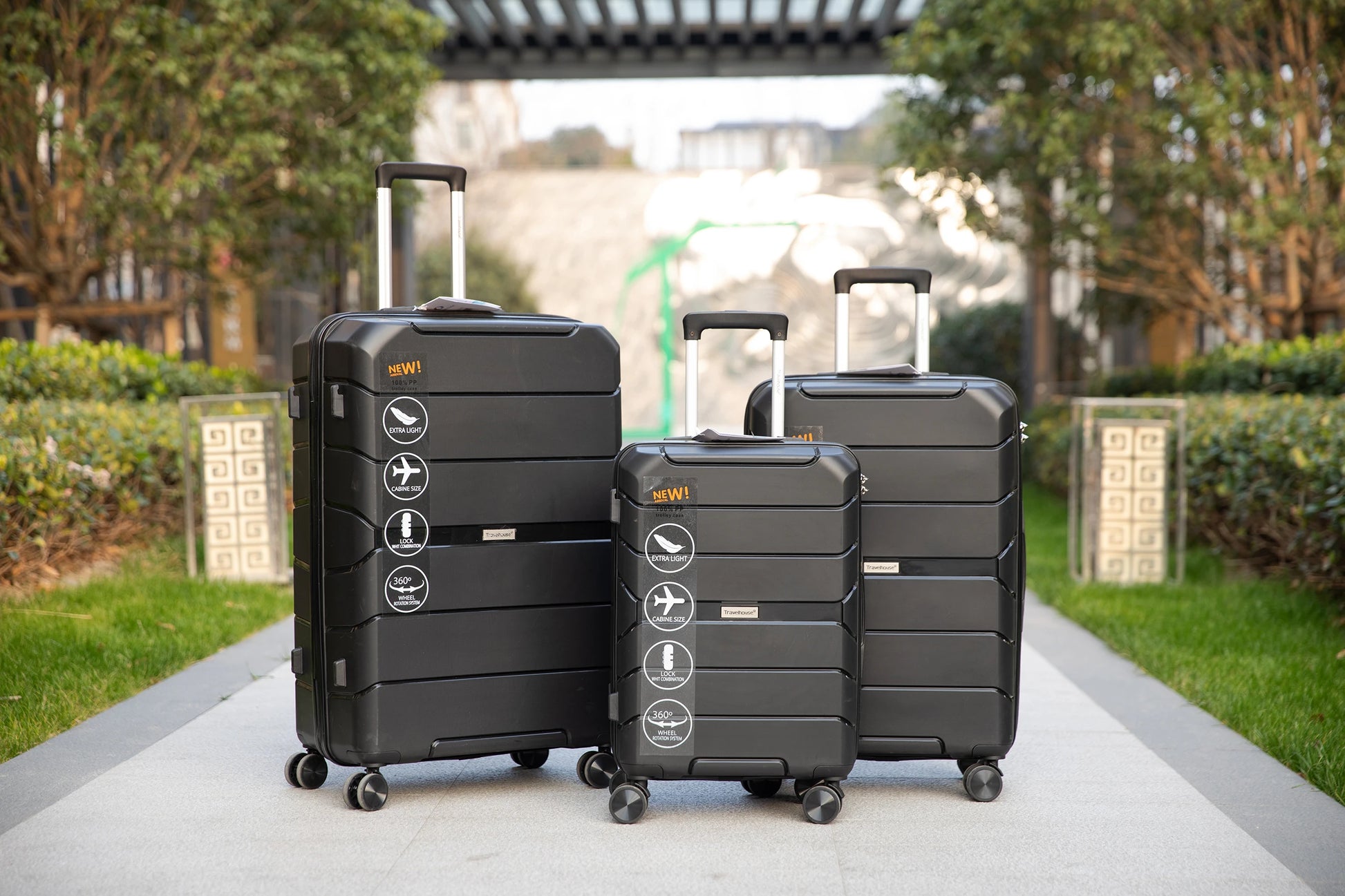 Hardshell Suitcase Spinner Wheels PP Luggage Sets Lightweight Suitcase with TSA Lock, 3-Piece Set (20/24/28)