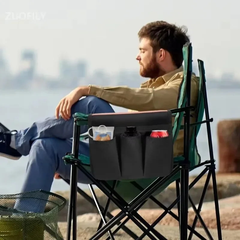Outdoor Chair Side Pocket Camping Chair Mobile Phones Magazine Sundries Organizer Sofa Arm Rest Remote Control Hang Storage Bags