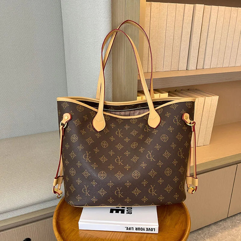 Fashionable Women'S Bags, Printed Tote Bags, High-End Versatile Handbags, Portable Shoulder Bags, Large-Capacity Casual Bags, Commuting and Shopping Bags
