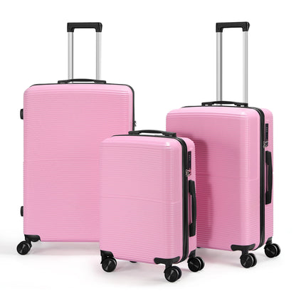 TSA Lock 3Pcs Luggage Set ABS Hardshell Travel Suitcase Luggage Bag with Silent Spinner Wheel 28 Inch Large Suitcase