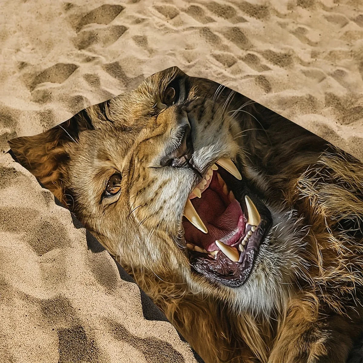 Roar into Summer with Our Majestic Lion Beach Towel! Suitable for Towels, Bath Towels, Beach Towels