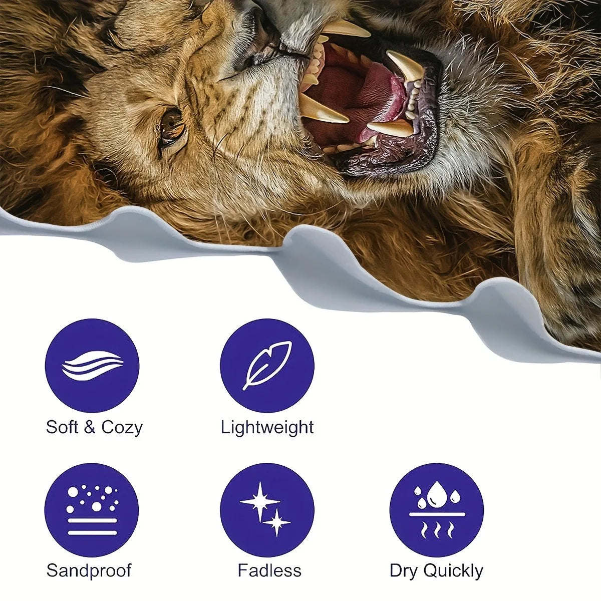 Roar into Summer with Our Majestic Lion Beach Towel! Suitable for Towels, Bath Towels, Beach Towels