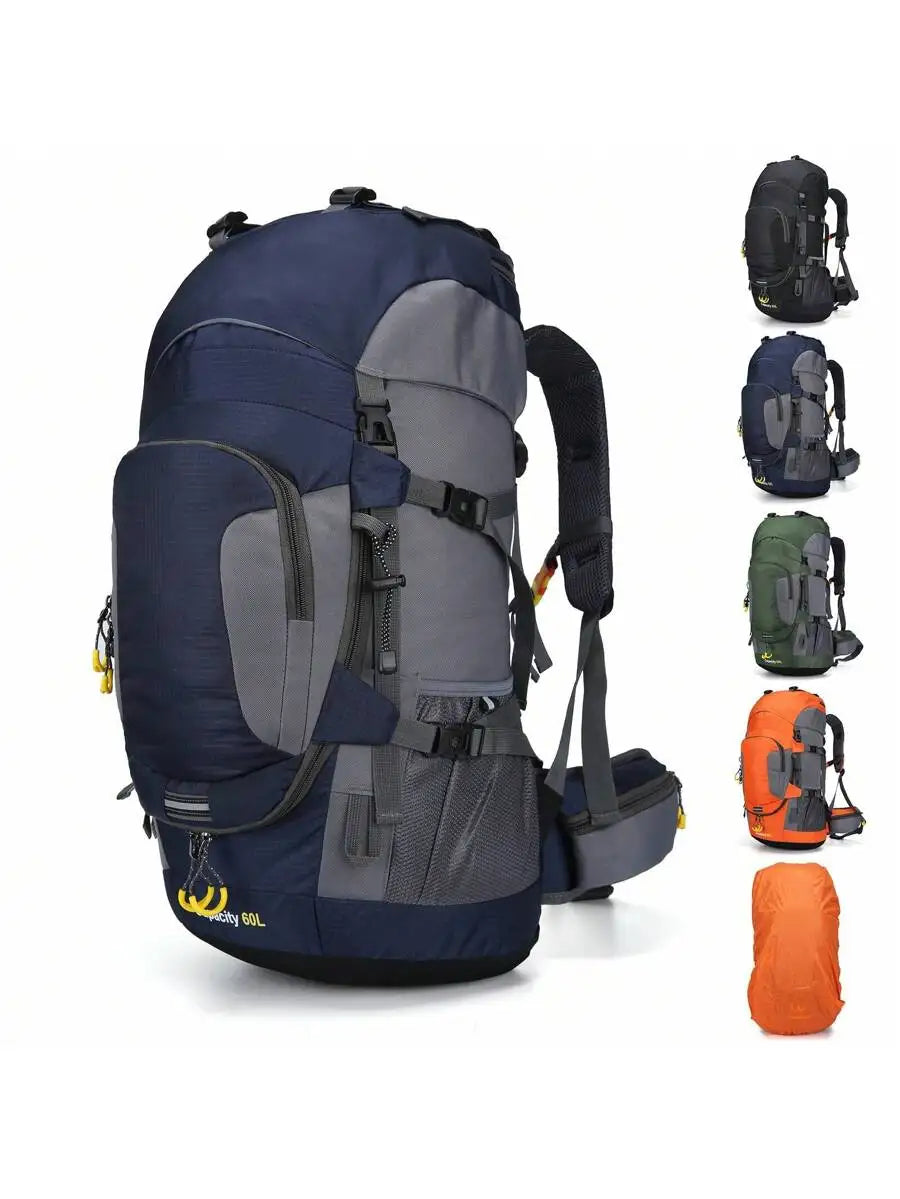 60L Waterproof Oxford Backpack for Hiking Camping Trekking Travel Outdoor
