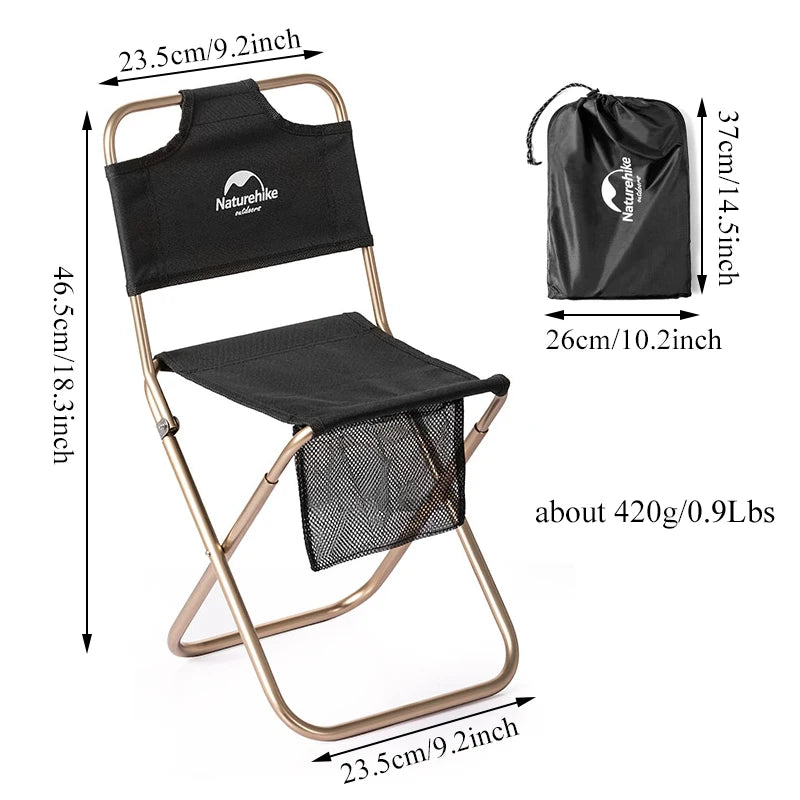Beach Chair Ultralight Portable Camping Chairs Folding with Mesh Bag Relax Chair Outdoor Picnic Hiking Fishing Chair