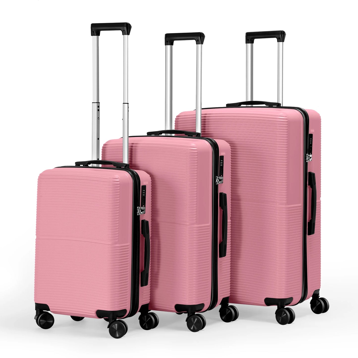 TSA Lock 3Pcs Luggage Set ABS Hardshell Travel Suitcase Luggage Bag with Silent Spinner Wheel 28 Inch Large Suitcase