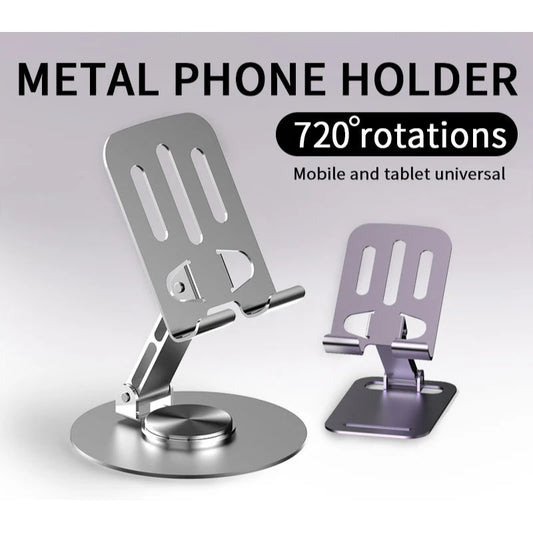 Metal Phone Holder Metal Phone Holder; Rotating and Folding Desktop Phone Holder
