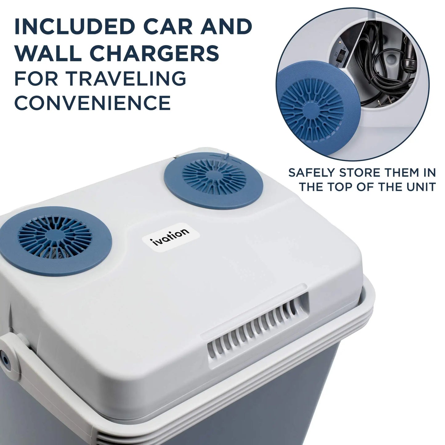 Electric Cooler & Warmer, 25 L Portable Thermoelectric 12 Volt Cooler with Handle