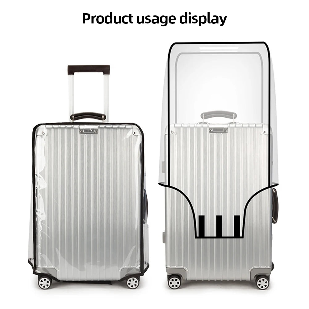 18-30Inch Clear Suitcase Cover Protector PVC Protective Suitcase Cover Wear-Resistant Outer Cover Transpare for Wheeled Suitcase