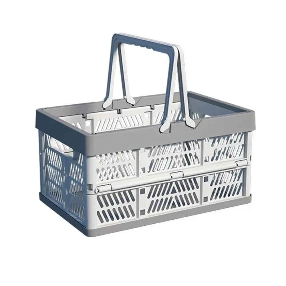 1/2PCS Folding Portable Fruit and Vegetable Storage Basket Sundry Arrangement Thickened Plastic Picnic Basket