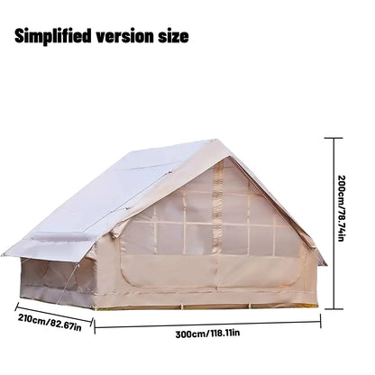 Inflatable Camping Tent 4-8 People with Windows Portable Water-Resistant Camping Tent Four Season Tents