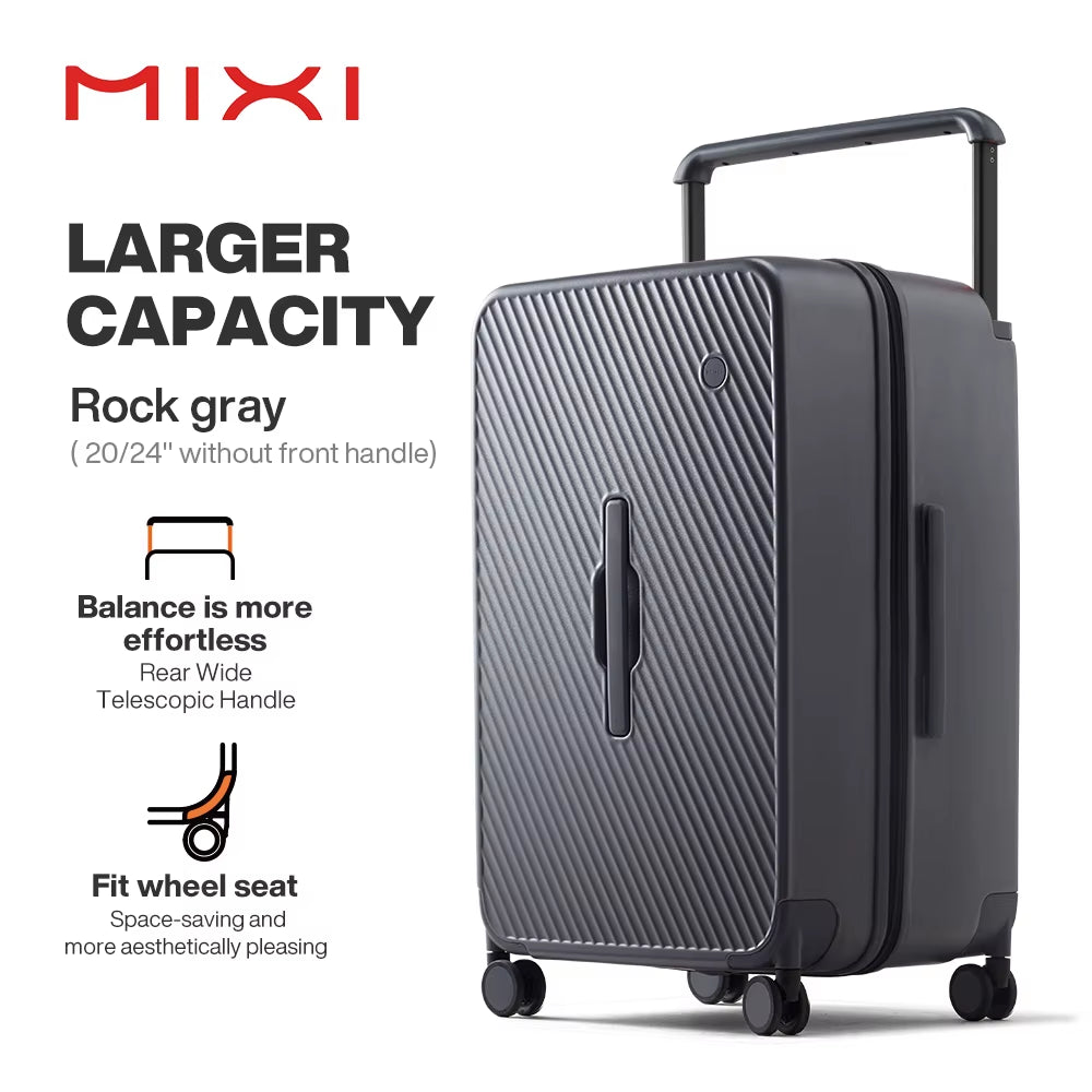Large-Capacity Suitcase Trolley Case 26Inch Checked in Hardside Rolling Wheels Luggage Wide Handle Travel Suitcases M9276DH
