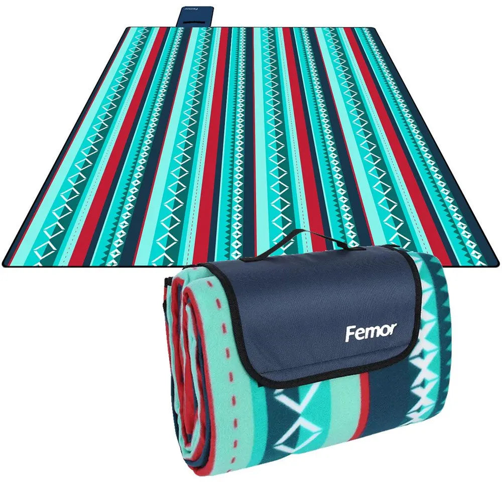 Outdoor Picnic Blanket with Waterproof Backing with Handles for Camping Picnic Hiking BBQ Travel Camping Blanket&Carrying Handle