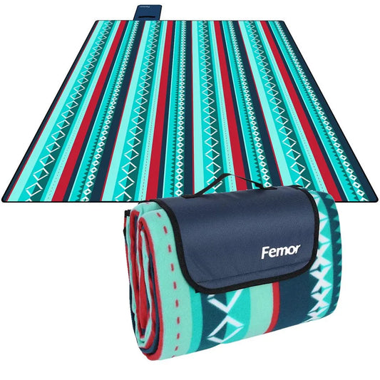 Outdoor Picnic Blanket with Waterproof Backing with Handles for Camping Picnic Hiking BBQ Travel Camping Blanket&Carrying Handle