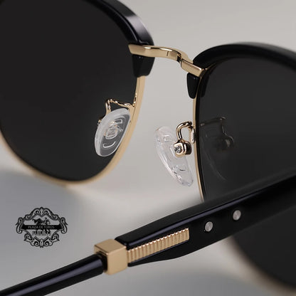 2025 Classic Polarized Sunglasses Men Women Retro Half Frame UV400 Glasses Male Popular Anti-Glare Travel Driving Eyewear