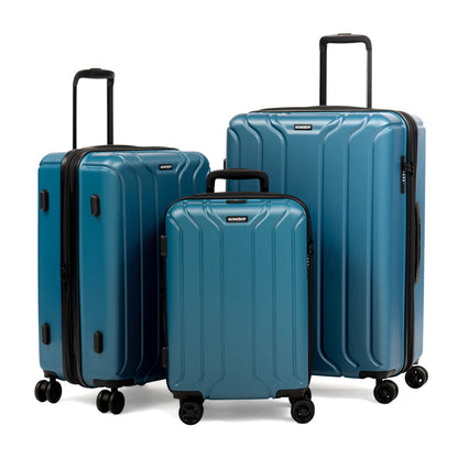 New York 3-Piece Expandable Spinner Luggage Set and 3-Piece Packing Cube Set