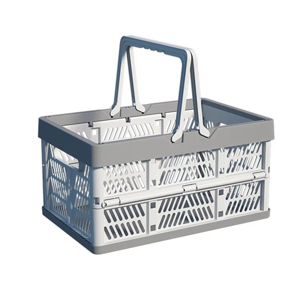 1/2PCS Folding Portable Fruit and Vegetable Storage Basket Sundry Arrangement Thickened Plastic Picnic Basket