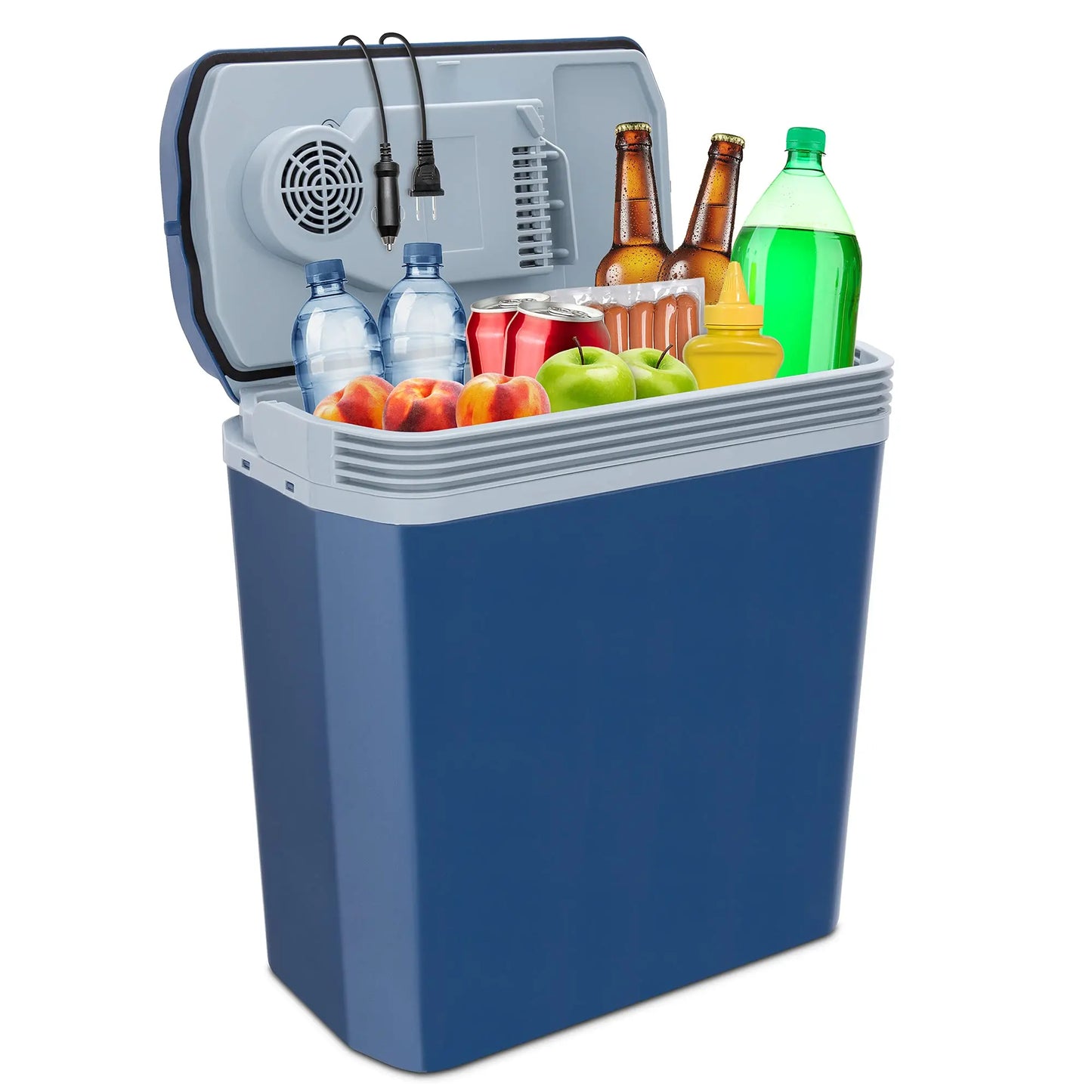 Electric Cooler & Warmer, 24 L Portable Thermoelectric 12 Volt Cooler with Handle