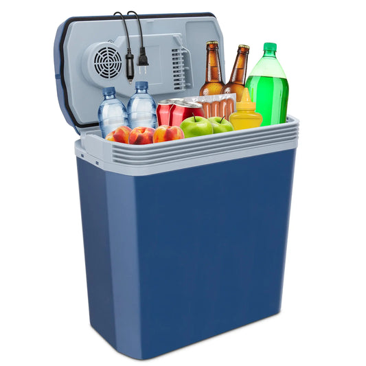 Electric Cooler & Warmer, 24 L Portable Thermoelectric 12 Volt Cooler with Handle