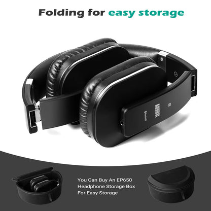 EP650 Bluetooth Wireless Headphones with Mic/Multipoint/Nfc over Ear Bluetooth 4.2 Stereo Music Aptx Headset for Tv,Phone