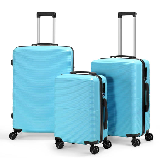 TSA Lock 3Pcs Luggage Set ABS Hardshell Travel Suitcase Luggage Bag with Silent Spinner Wheel 28 Inch Large Suitcase