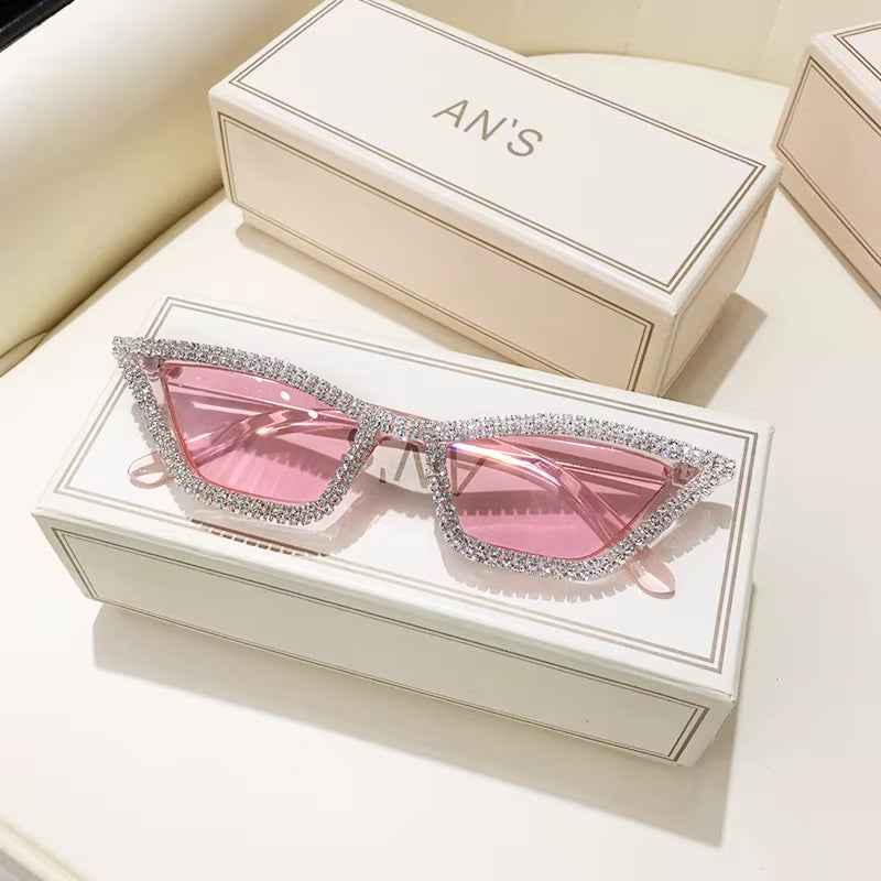 1PC Rhinestone Sunglasses Party Glasses Cat Eye Sunglasses Cat Eye Glasses Eyewear for Women Men Bar Sunglasses