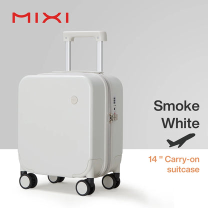 MIXI 14 Inch Underseat Carry on Luggage Lightweight Mini Suitcase PC Small Kids Bag TSA Lock Travel Suit Case Spinner Wheels