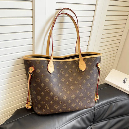 Fashionable Women'S Bags, Printed Tote Bags, High-End Versatile Handbags, Portable Shoulder Bags, Large-Capacity Casual Bags, Commuting and Shopping Bags