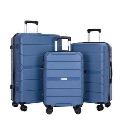 Hardshell Suitcase Spinner Wheels PP Luggage Sets Lightweight Suitcase with TSA Lock, 3-Piece Set (20/24/28)