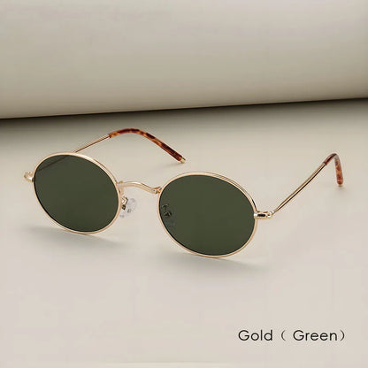 New 2025 Vintage Polarized Sunglasses Men Oval Retro UV400 Sun Glasses High Quality Alloy Eyewear Driving Fishing Sunglass