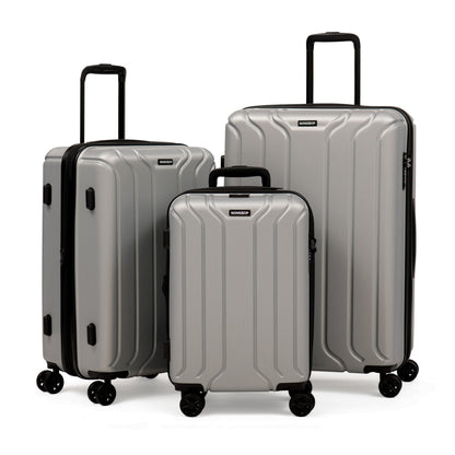 New York 3-Piece Expandable Spinner Luggage Set and 3-Piece Packing Cube Set
