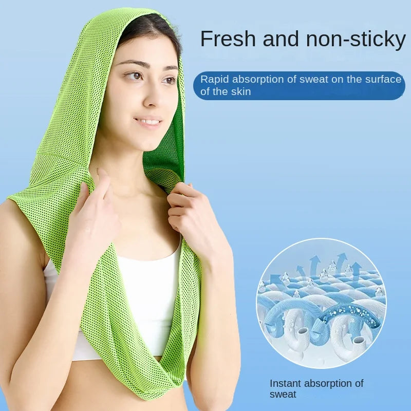 Cold Sports Towel Head Wearl Outdoor Fitness Sunscreen Quick Drying Cooling Breathable Swimming Boys Men Women Girls Beach Y9