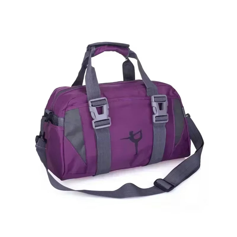 Yoga Fitness Bag Waterproof Nylon Training Shoulder Crossbody Sport Bags for Women Fitness Travel Duffel Clothes Gym Bags