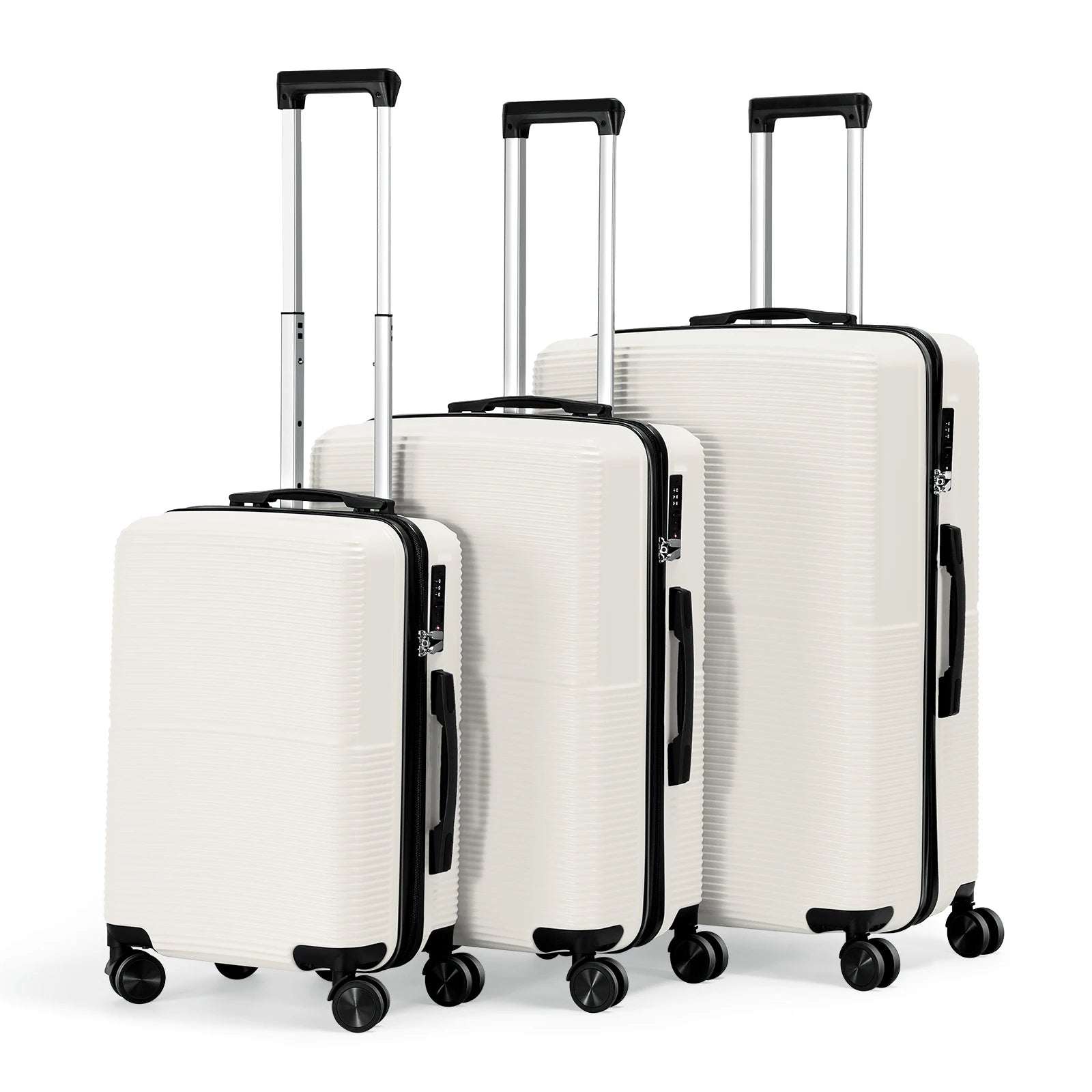 TSA Lock 3Pcs Luggage Set ABS Hardshell Travel Suitcase Luggage Bag with Silent Spinner Wheel 28 Inch Large Suitcase