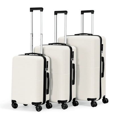 TSA Lock 3Pcs Luggage Set ABS Hardshell Travel Suitcase Luggage Bag with Silent Spinner Wheel 28 Inch Large Suitcase