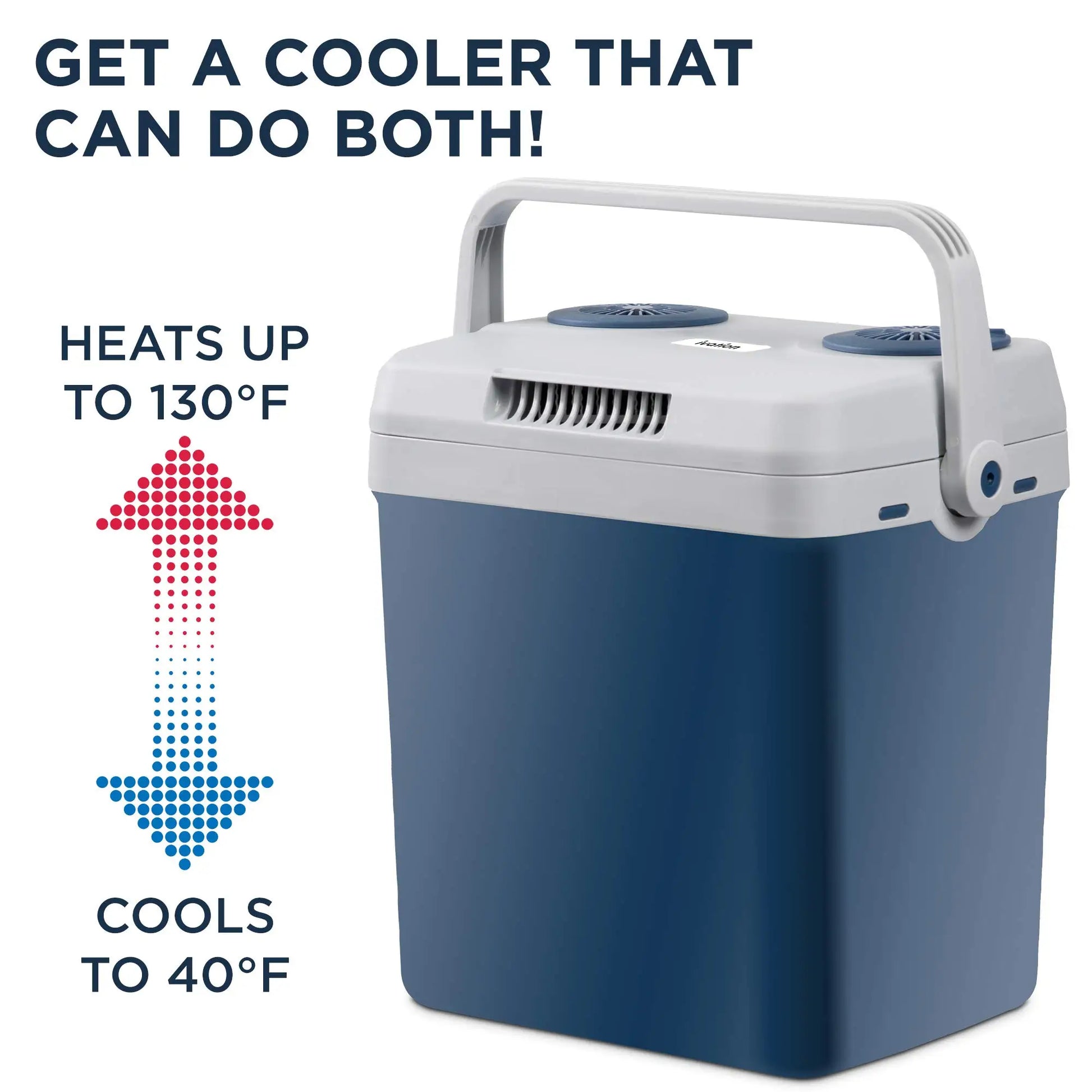 Electric Cooler & Warmer, 25 L Portable Thermoelectric 12 Volt Cooler with Handle