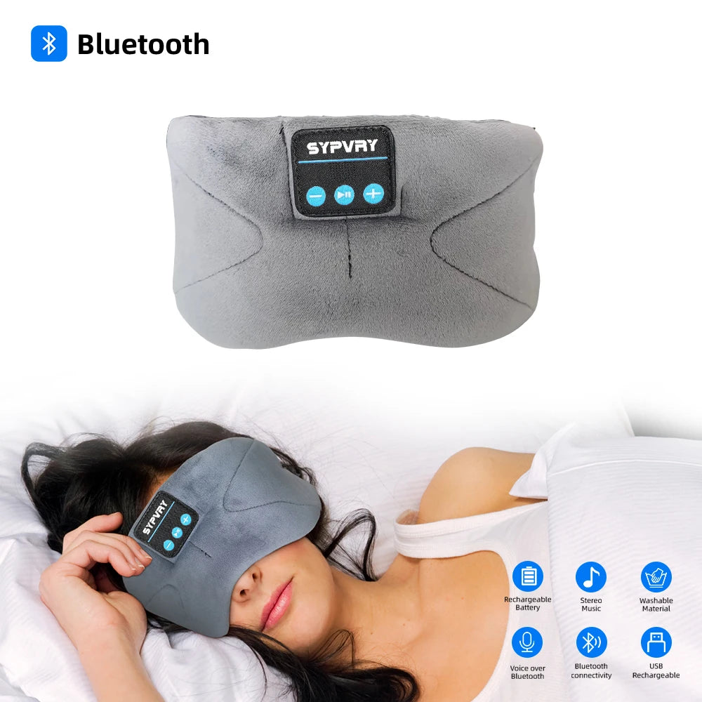 Bluetooth Sleeping Mask Blindfold Wireless Headphones for Sleeping, Breathable Headband Headphones Music Eye Mask
