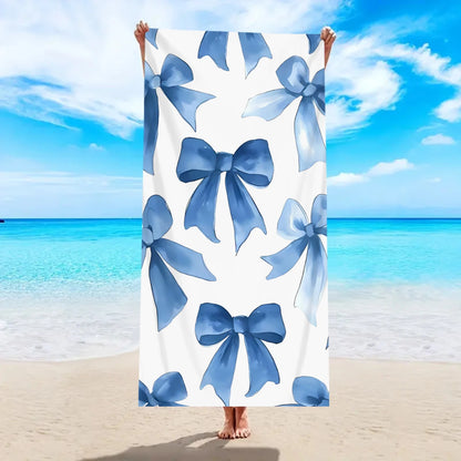 1Pc Bohemian Large Beach Towel, Striped Flower Love Printed Bath Towel, Outdoor Swimming, Vacation, Camping Beach Towel